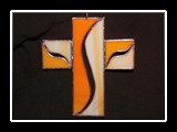 Kreuz für Halskette Orange