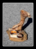 Wurzelteelicht Dino